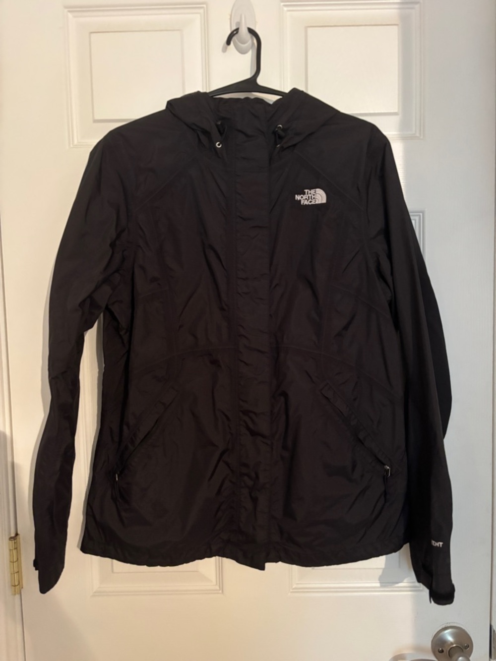 The North Face Black Hooded Shell Jacket with Logo